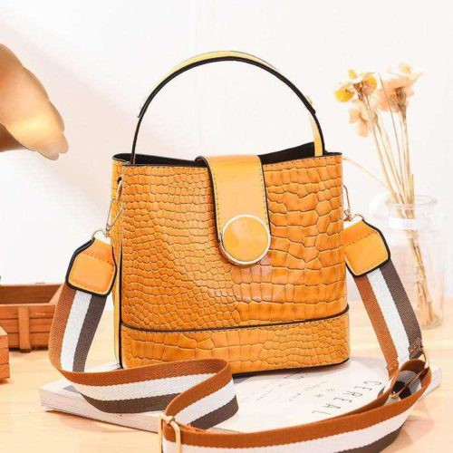 GI 19385 RISCE TAS SELEMPANG TALI MOTIF IMPORT WANITA CEWEK PEREMPUAN JAKARTA BATAM KULIT BUAYA JT