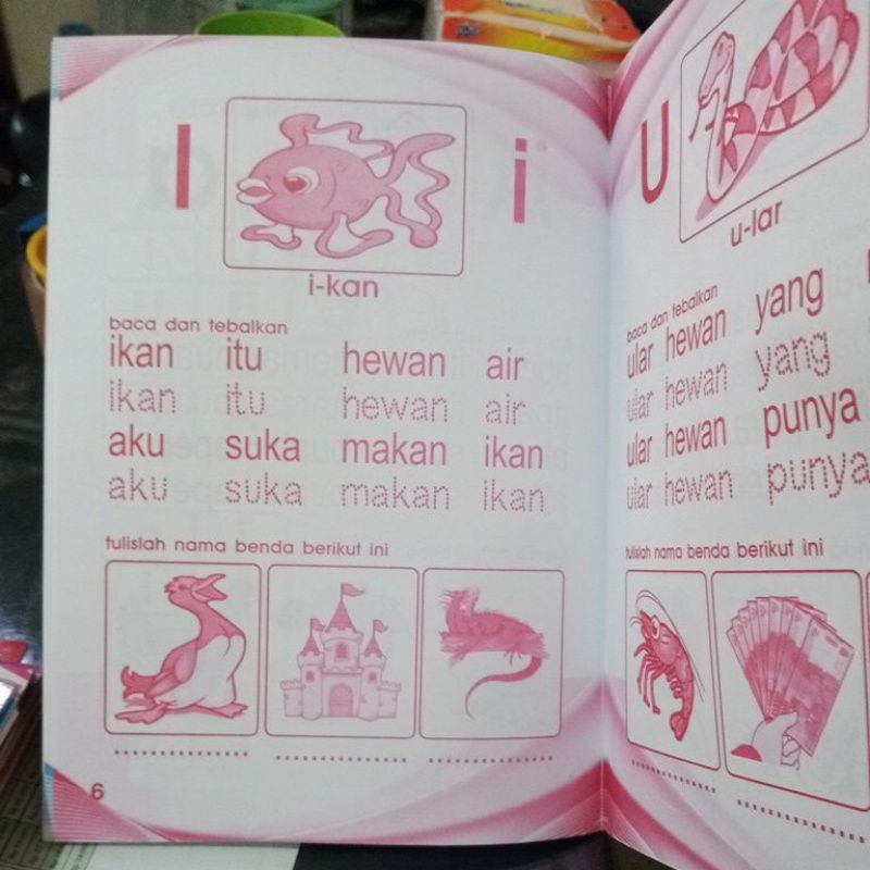 Buku Aku Tahu Baca Tulis Huruf &amp; Kata (21×29cm)