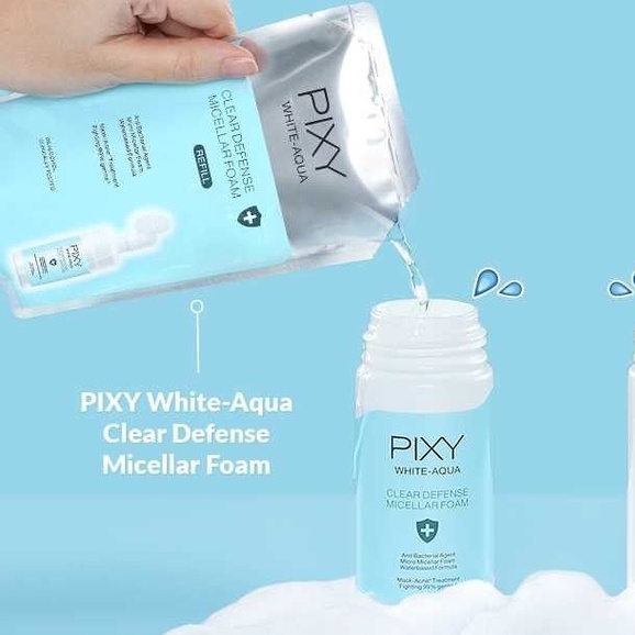 PIXY White Aqua Clear Defense Micellar Foam REFILL - 90ml