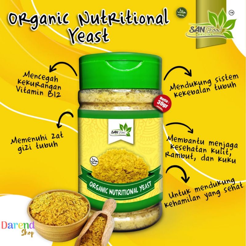 

SANFOOD Nutritional Yeast Organic 30 gr / Bahan Makanan MPASI