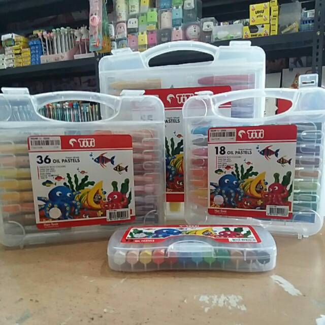 

Crayon TITI oil pastel. Berbagai ukuran 12,18,36 dan 55
