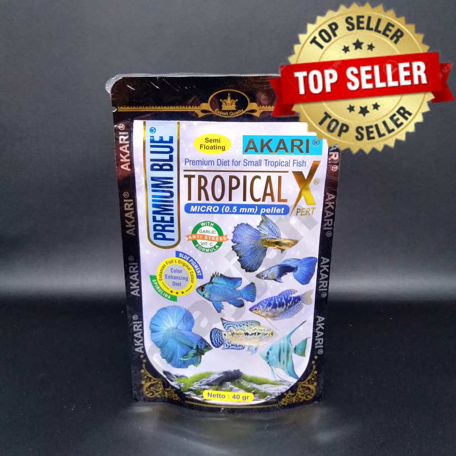 Akari Premium Blue TROPICAL X XPERT - Pellet Pakan Makanan Ikan Pelet