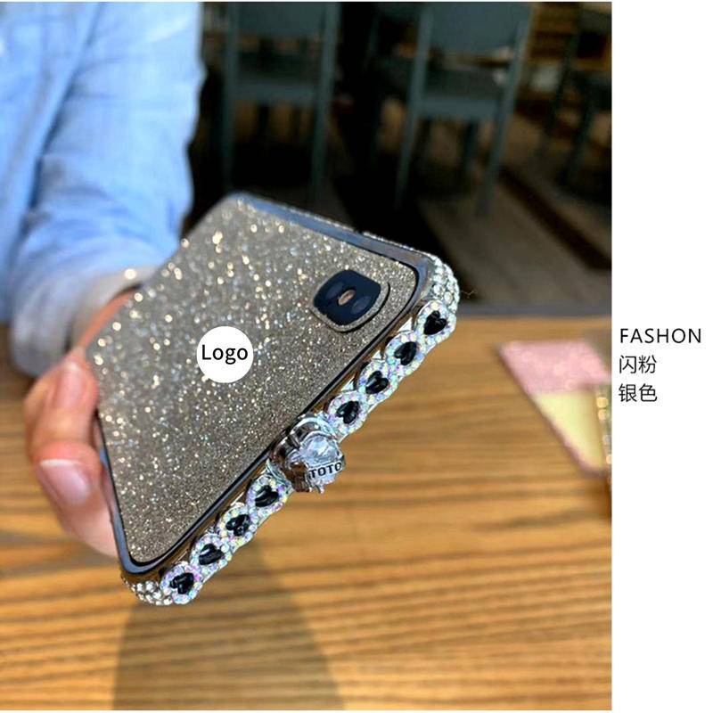 Casing iPhone 13 12 11 Pro MAX X XS MAX XR frame metal Aksen Berlian Imitasi