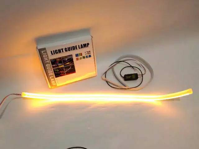 Lampu Alis LED slim alis DRL fleksibel waterproof 12v 30cm 2 mode running (1Pasang=2pcs)