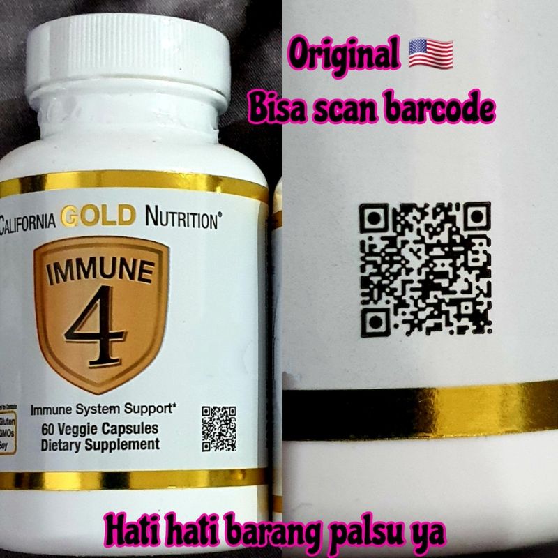California Gold Nutrition Immune 4 Zinc Selenium Vitamin C D Imun Imunitas Tubuh Cegah Covid Corona