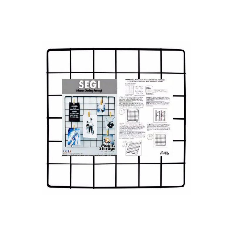 [GERATIS ONGKIR] HIJANG Wire Grid Wall White &amp; Black Color stylish modern