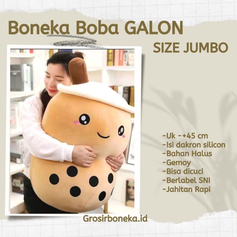❤Grosir Boneka.id❤ Boneka Boba Coklat Jumbo (45cm)