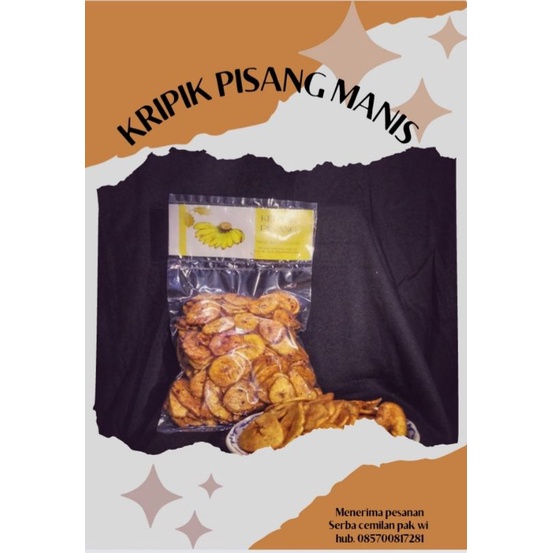 

kripik pisang manis // makanan kering // cemilan manis