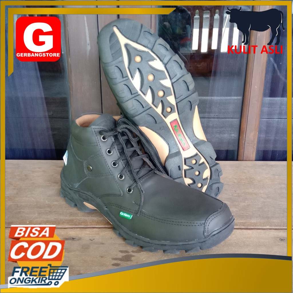 Sepatu Kasual Semi Boot Kulit asli Sapi [Boot 01]
