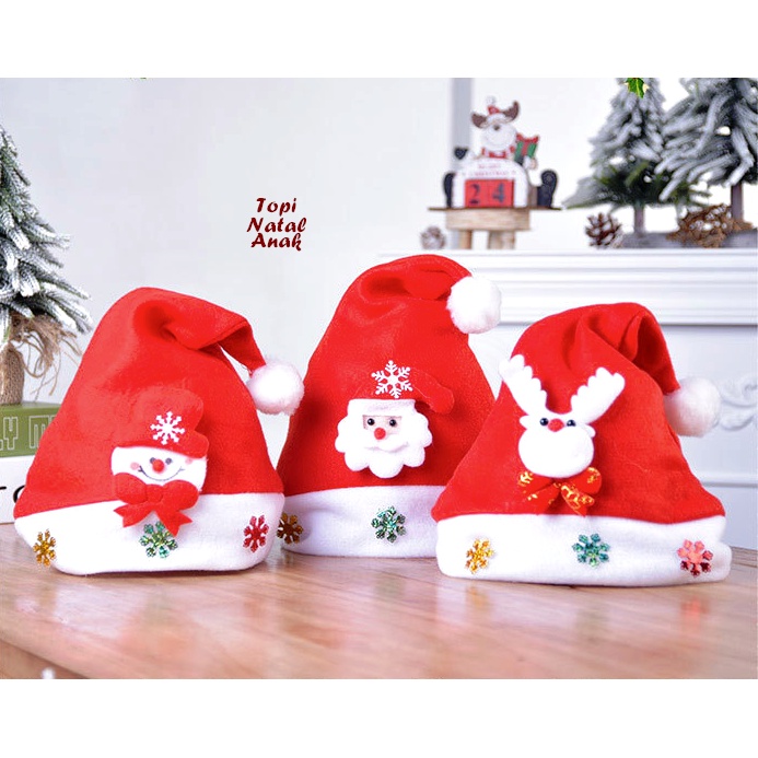 Topi Natal Dewasa Anak Christmas Hat Topi Santa Claus Topi Fashion