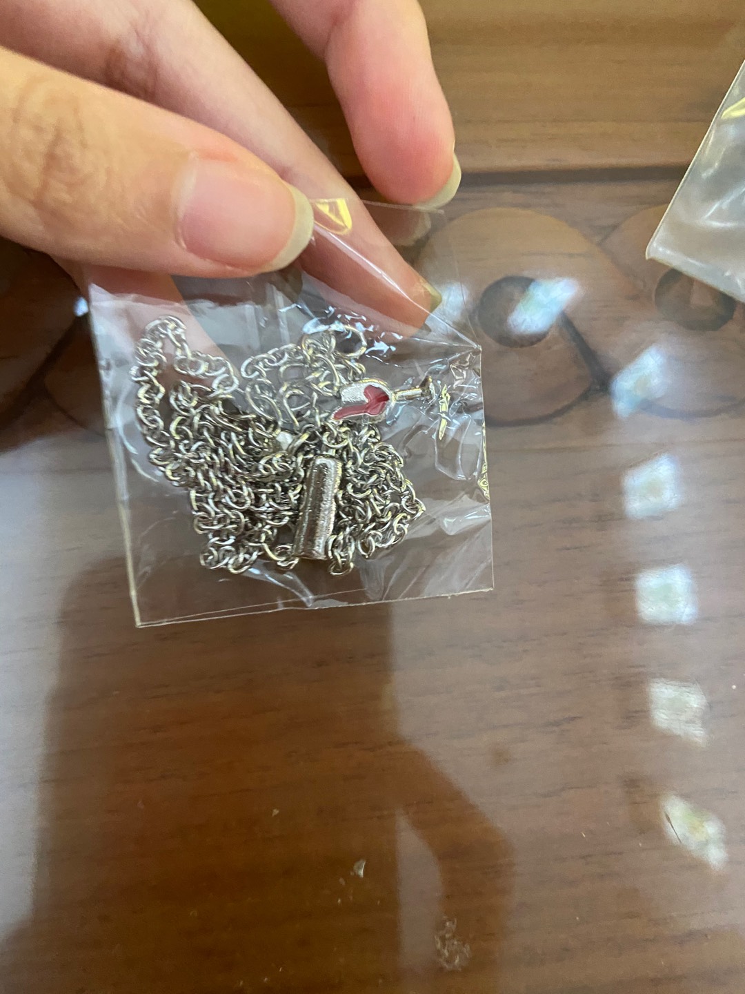 Kalung Fashion Wanita Desain Kepribadian Cinta Botol Anggur Merah Cangkir Kalung