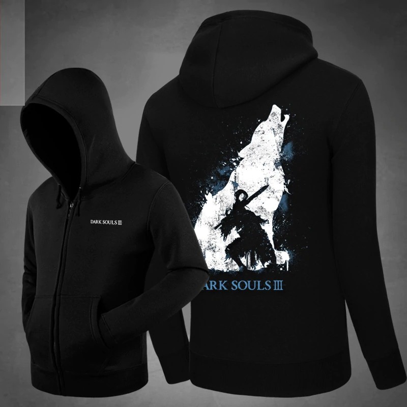 dark souls zip up hoodie