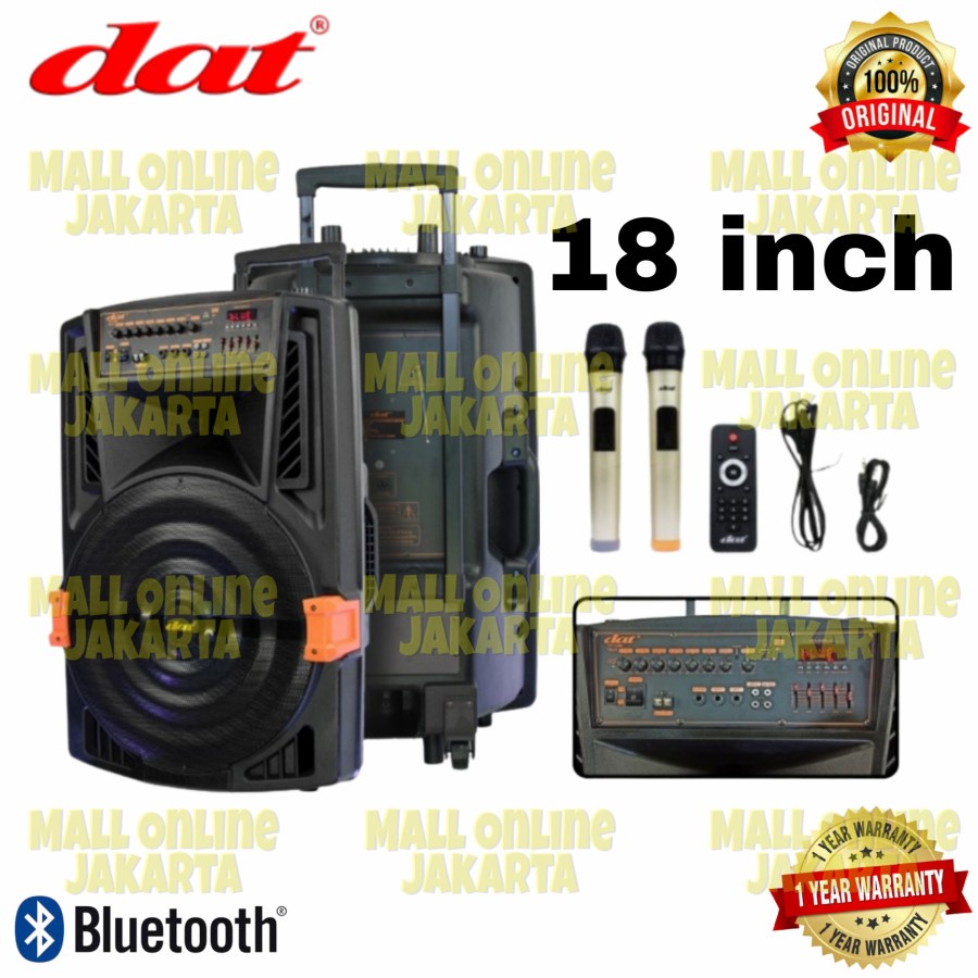 Speaker aktif portable dat 18 inch dt1809 Maxi aktiv wireless dt 1809