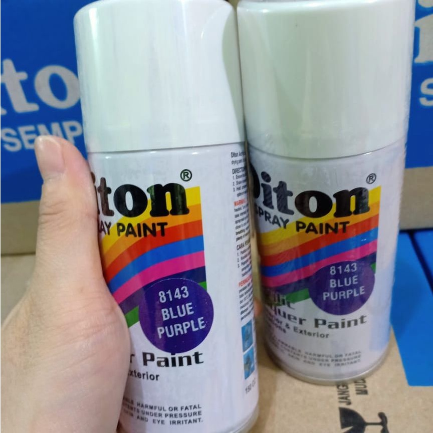 DITON Spray Paint Acrylic Lacquer Paint Pilox Cat Semprot  - 8143 Blue Purple / Ungu Metalik (150cc/Kecil)