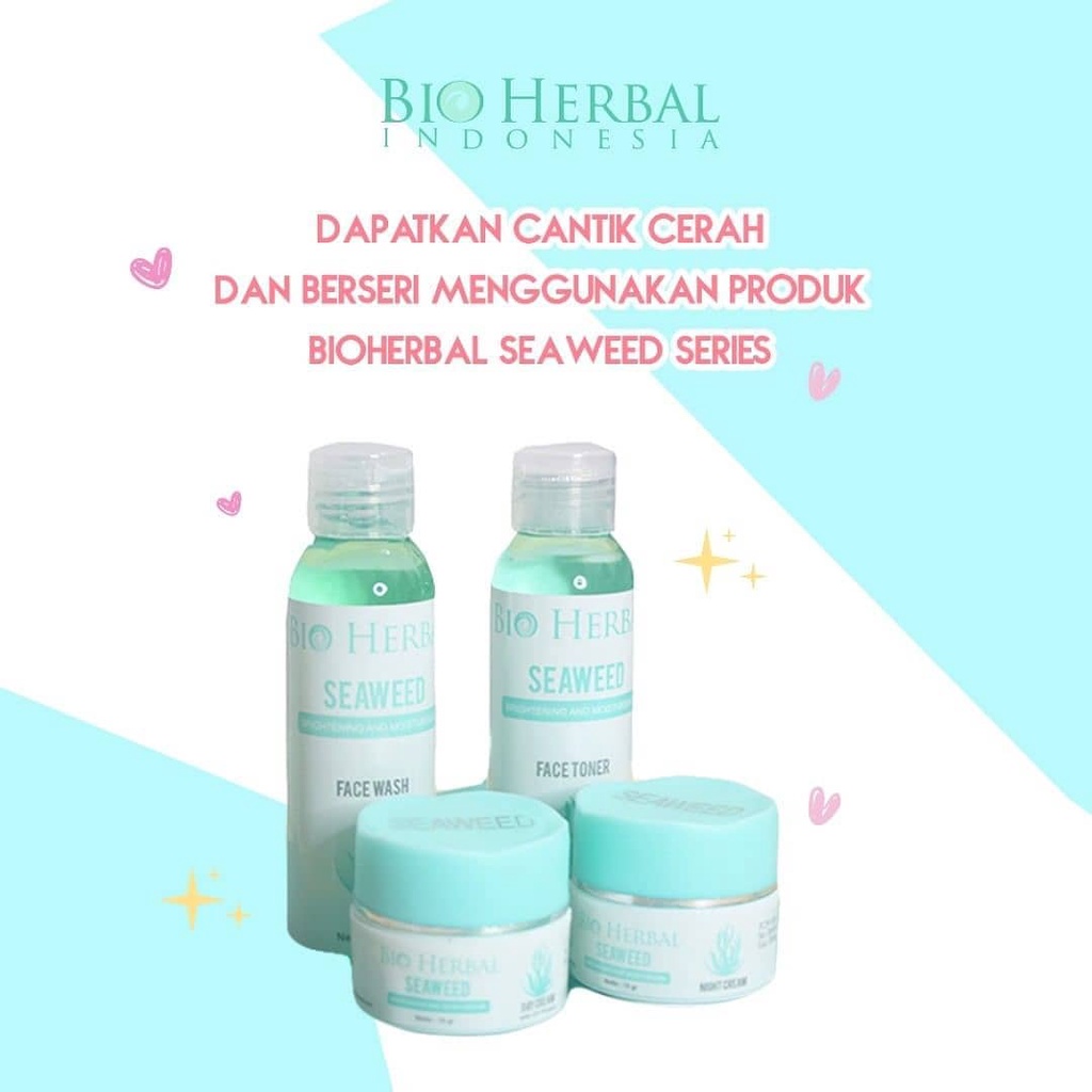 Bio Herbal Seawed Day Cream - Krim Wajah Siang Pelembab Muka Glowing Original Bpom