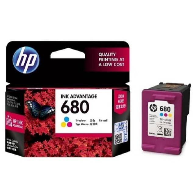 Tinta catridge hp 680black+680calour original 1115,1118,2135,2138,2675,2676,2677,2678,3635,3636,3638