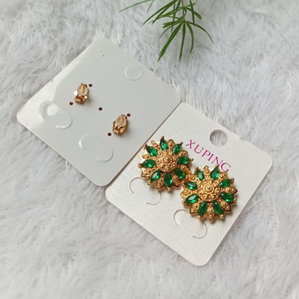 ANTING TUSUK LAPIS EMAS PERMATA BESAR | ANTING UNTUK ACARA FORMAL