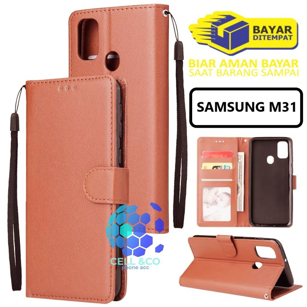 Flip cover SAMSUNG M31 Flip case buka tutup kesing hp casing hp flip case leather wallet