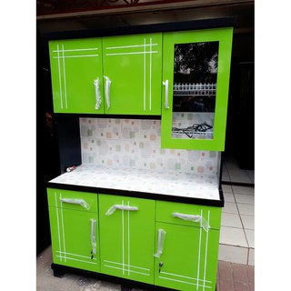 [ Perabot } 193E2745 Lemari dapur 3pintu putih - Ungu Furniture