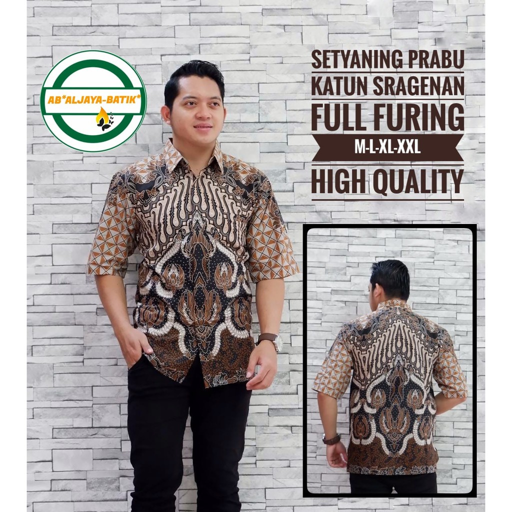 SETYANING PRABU ALJAYA BATIKSOLOAMANAH BAJU KEMEJA BATIK PRIA SOLO LENGAN PENDEK PANJANG LAPIS FURING ATASAN PREMIUM MODERN KATUN HALUS PARANG SINAR LAKESWARA AJI MERAH ANGSA KEMBAR  BABON ANGREM BANYU PINK BAUREKSA BINTANG DELING BISAMA BISONO IJO CEMANI