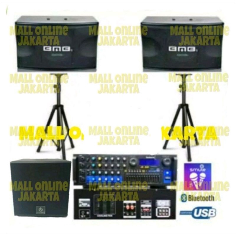 paket karaoke bmb 10 incb subwoofer aktif 12 inch sound system rumah