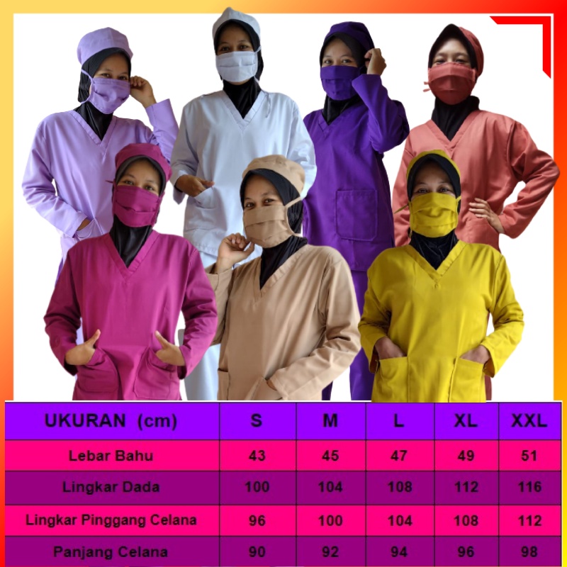 Baju OK OKA Lengan Panjang Baju Jaga Perawat  Petugas Medis Baju Jaga Dokter Seragam OK Berkualitas