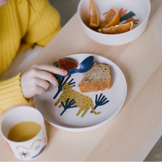 EKOBO Bamboo Illustrated Kids Meal Set 1 &amp; 2 - Peralatan Makan Anak Food Safe BPA Free Set Makan Anak