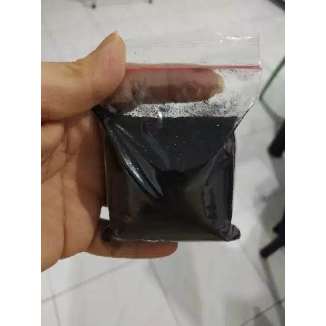 Serbuk Glitter Hitam /Glitter Hitam 50gr/ Serbuk Glitter Hitam 100gr/ Serbuk Glitter Hitam 250gr