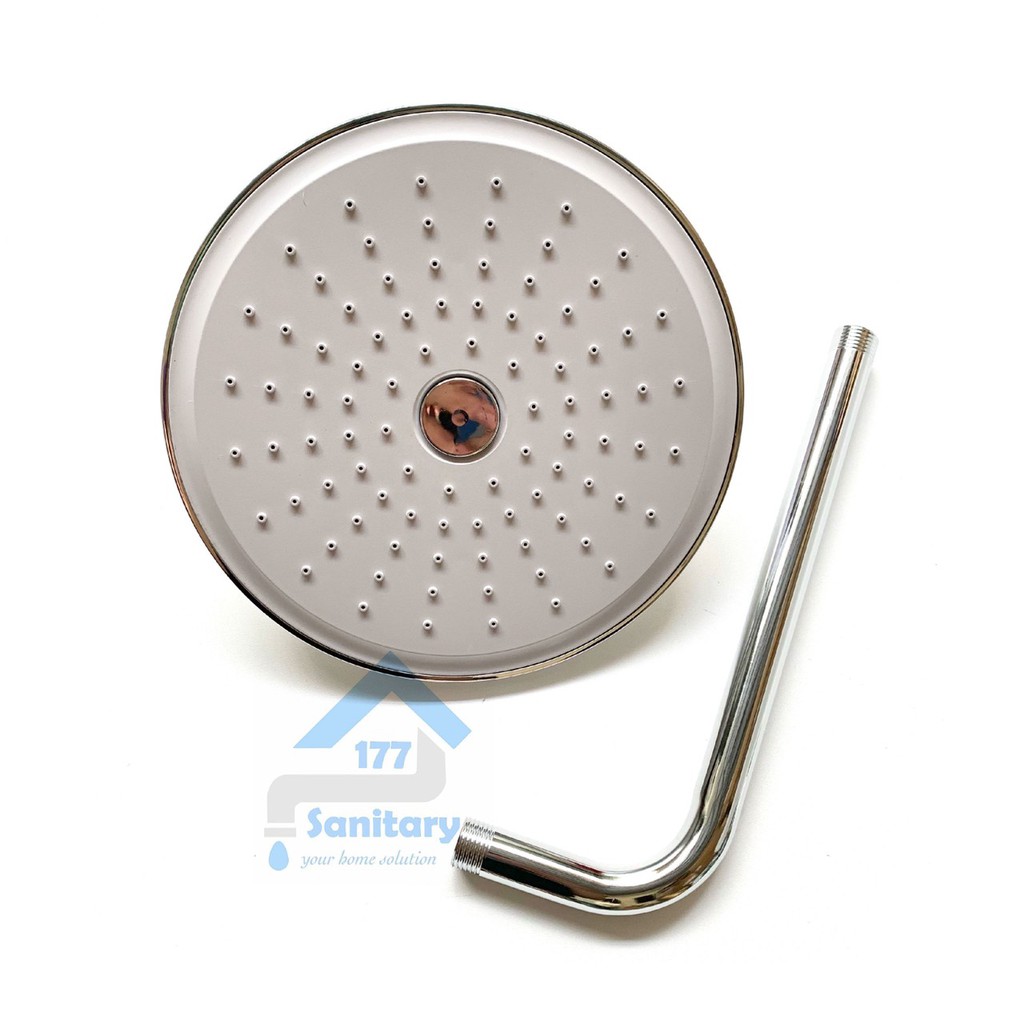 Shower Tembok 9 Inch Bulat Murah 22 Cm H818- Wall Shower Mandi Plastik Abs Tanam Tembok gede bisa dibersihkan /G49