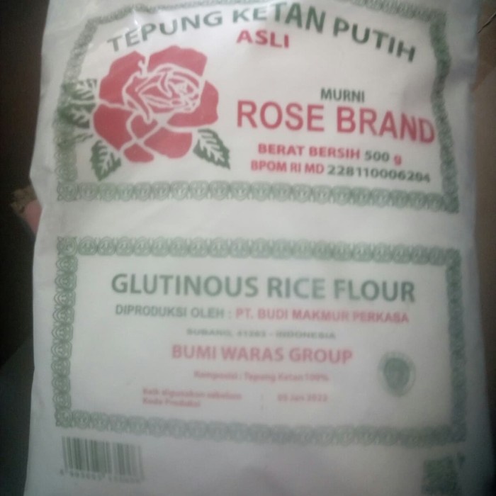 

ketan-beras-tepung- tepung ketan putih rose brand 500gr -tepung-beras-ketan.