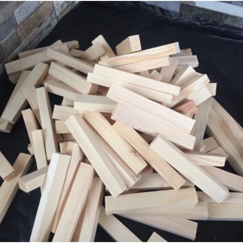 stik potongan kayu jati belanda