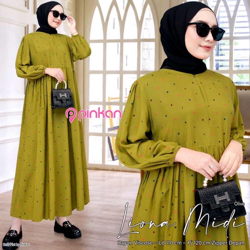 LIONA MIDI>>DRESS MIDI BEST SELLER>>GAMIS MIDI>>DRESS CASUAL>>MIDI DRESS RAYON VISCOSE