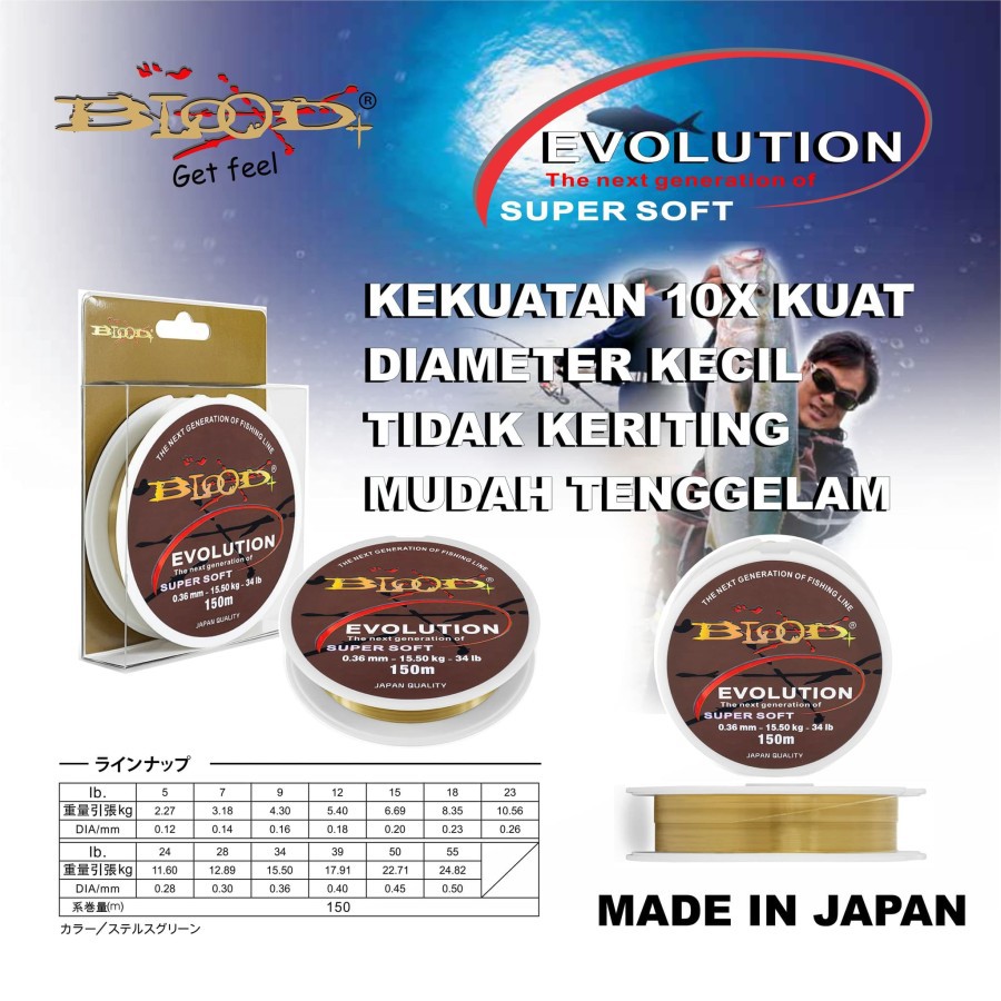 SENAR PANCING BLOOD-X EVOLUTION SUPER SOFT 150M