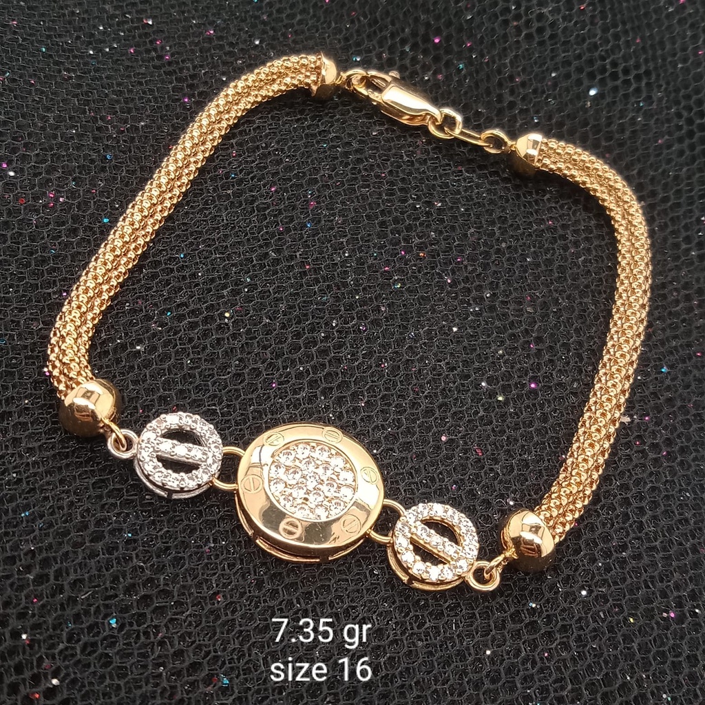 Gelang Emas 17K - 7.35 gr Kadar 750 - 1009