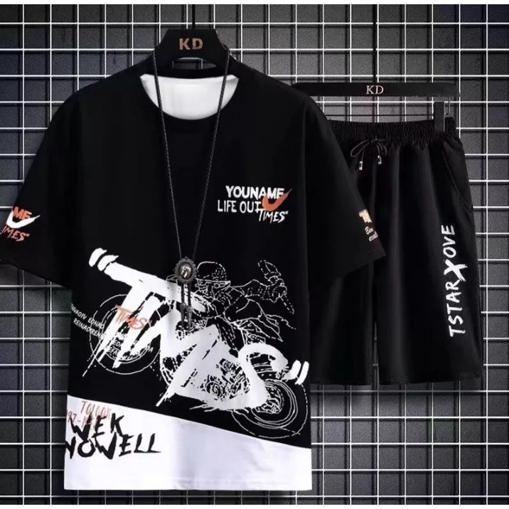 COD/ARPIOSSHOP - STELAN NOWELL - SETELAN PRIA SATU SET ( KAOS + CELPEN )