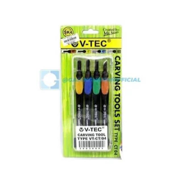 

V tec Carving tool pisau ukir kayu VT.CT-04 set 4