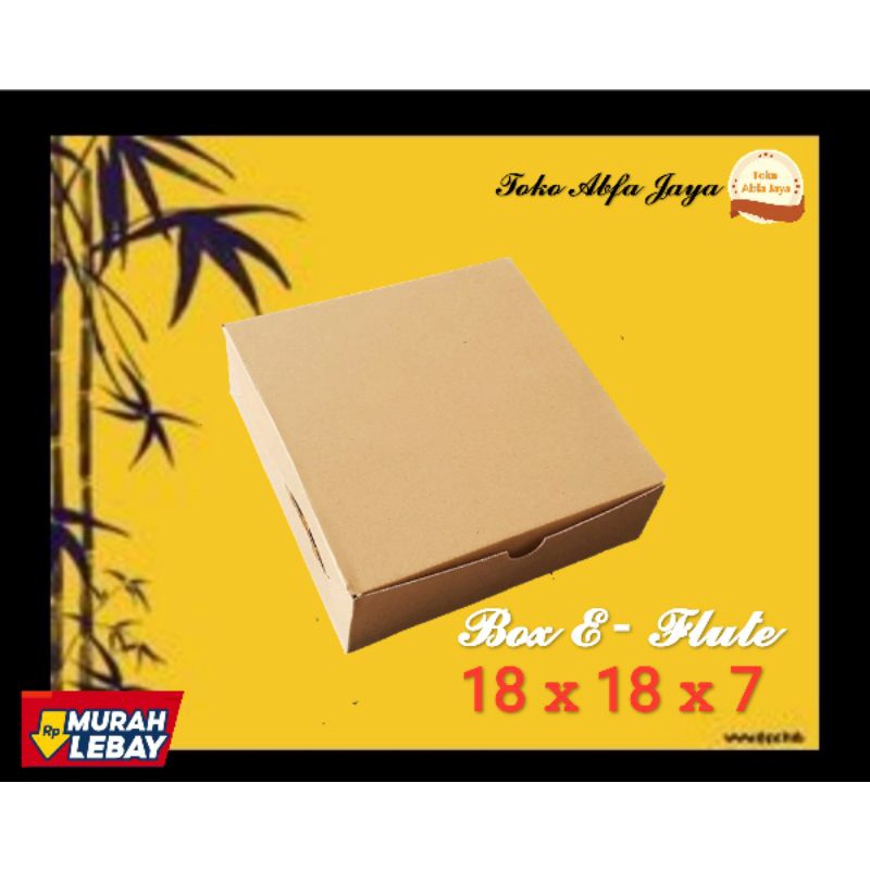 

(Box murah) Kardus Box 18 x 18 x 7 Diecut Model Box packing Olshop, Souvenir Baju, Kotak kado, Kue/Roti