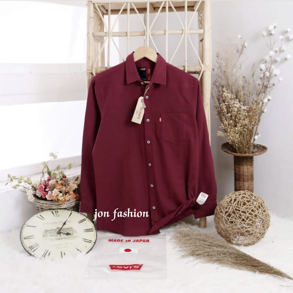 Kemeja Pria Lengan Panjang Polos Kemeja Casual Pria Kemeja Formal Pria Kemeja Distro