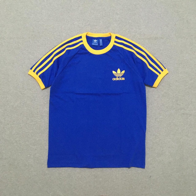 Kaos Adidas Retro CLFN Blue Yellow