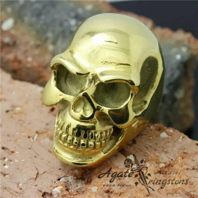 Ring skull devil punk rock titanium