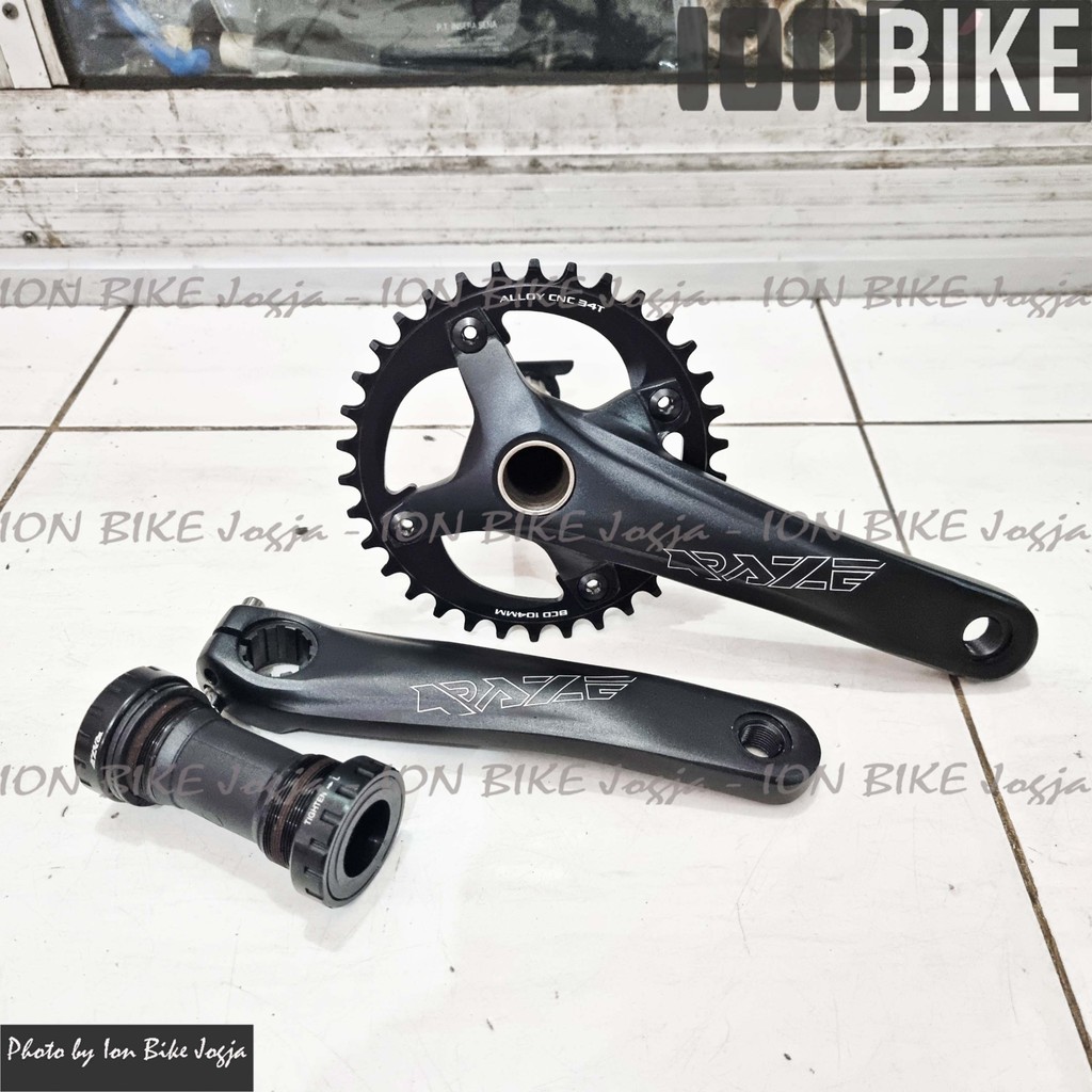 crank raze 34T single speed hollowtech 2 - crankset sepeda MTB gunung 1 speed HT2 hollow tech murah