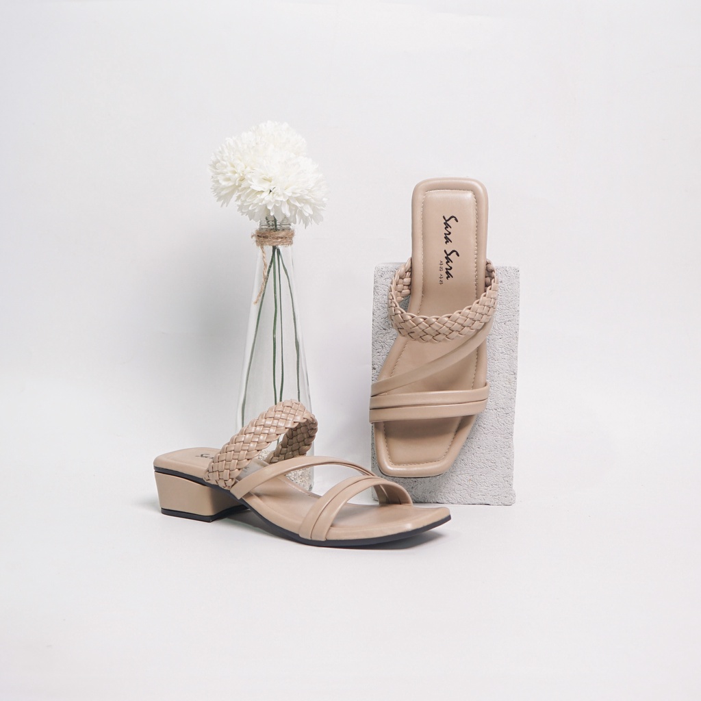 Sara Sara Aline Sandal Selop Wanita sandal tali motif anyam sendal selop cewek terbaru