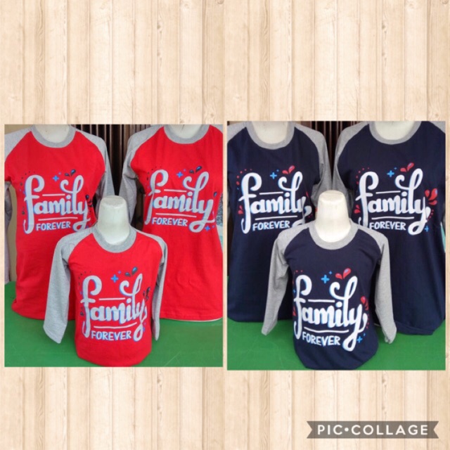 KAOS COUPLE FAMILY "FAMILY FOREVER" kaos anak & dewasa lengan panjang