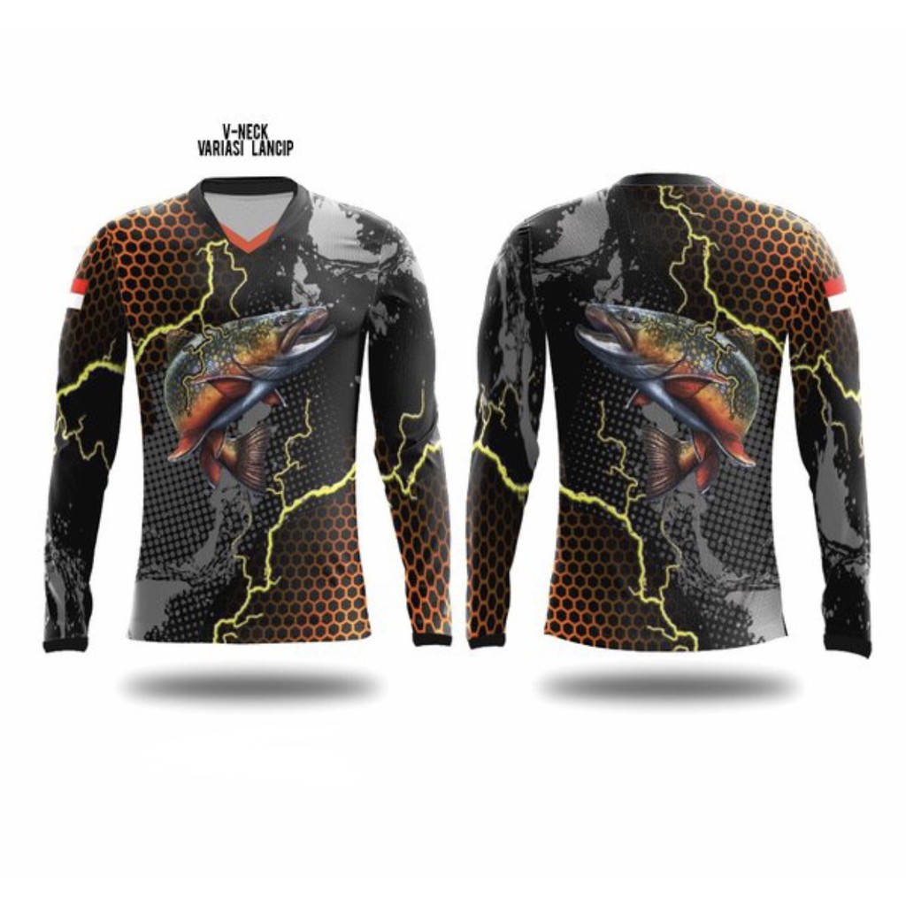 Jersey Baju Kaos Mancing Pancing Custom Fullprint Nama Logo | STRIKE MANCING MANIA