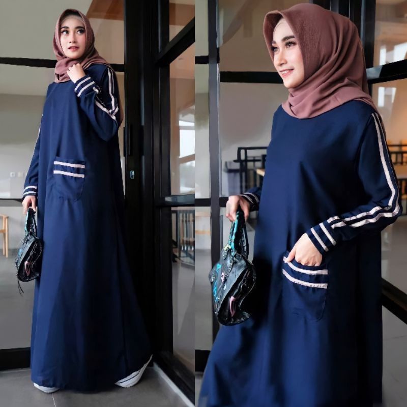 GAMIS AGATHA MAXI DRESS / GAMIS WANITA / GAMIS WANITA MURAH /  FASHION MUSLIM / ADA KANTONG