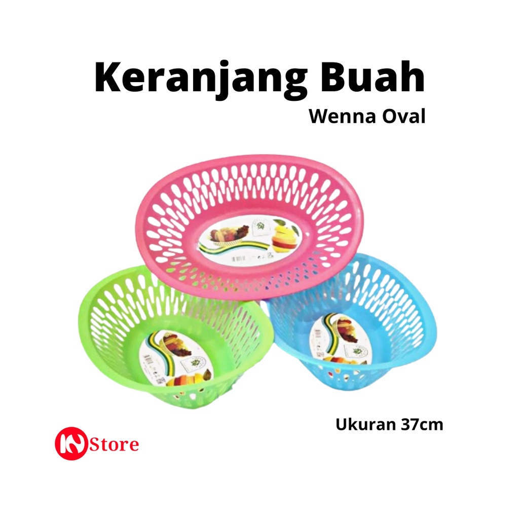 Keranjang Buah Wenna Oval Ukuran 37cm