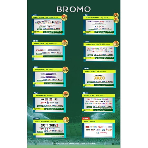 Paket Juara K-Vision (Bromo-Cartenz) 1 Bulan