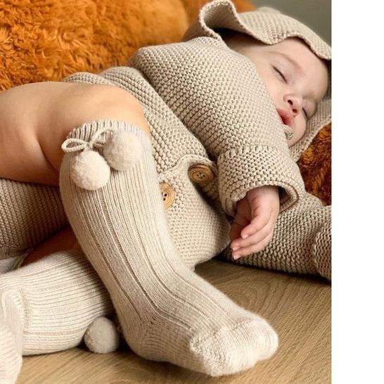 (pimenova) Kaos kaki anak kaos kaki bayi motif pom pom kain tebal