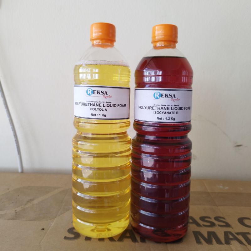 Polyurethane Liquid Foam 1 Set | Polyol A 1 Kg | Isocyanate B 1,2 Kg