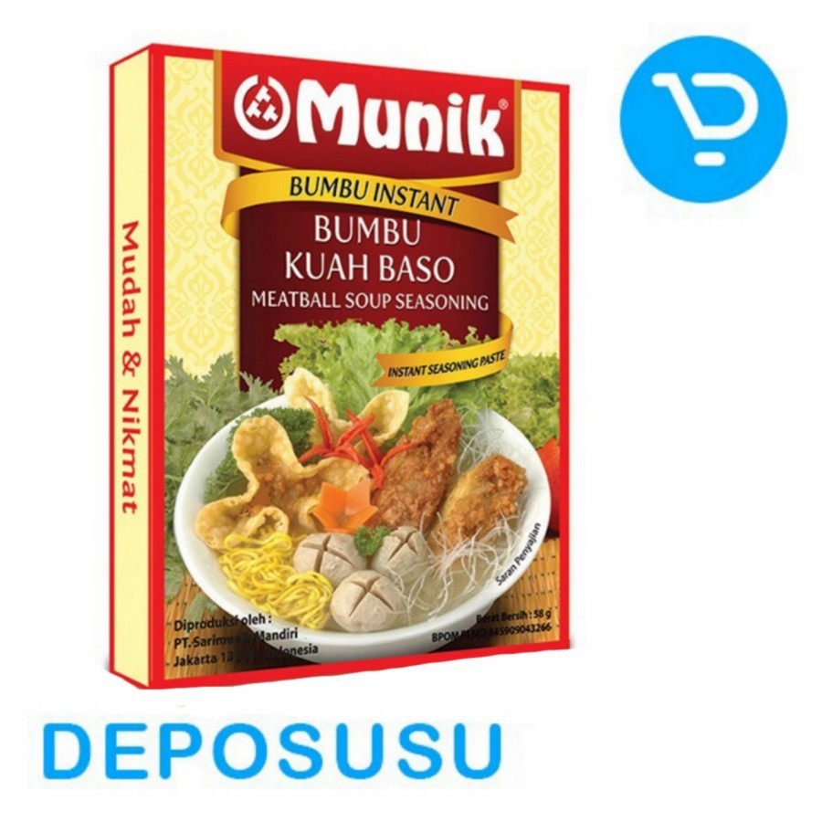 

MUNIK Bumbu Kuah Baso 58g | Meatball soup Seasoning (SKU-39)